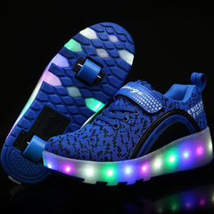 Led Roller Wheel Shoes For Kids With Easy Straps  | Kids Led Light Shoes  | Kids Led Light Roller Shoes