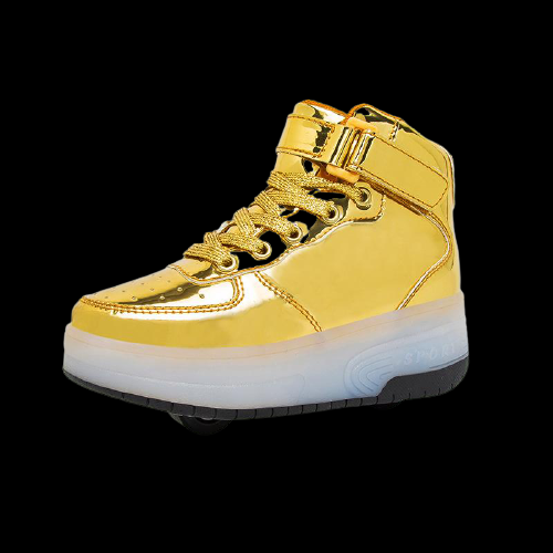 Gold light sales up shoes