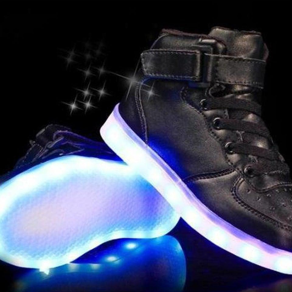 højde Motivering Elskede LED Sneakers Black 7 LED light colors | Kids LED Light Shoes | LED
