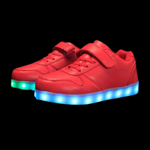 Glowing Night Led Shoes For Kids - Red  | Led Light Shoes | ledlegs.