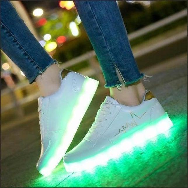 LED Shoes White Gold | Dancing LED Light | LED