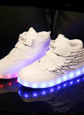 Led Shoes Pink And White Light Up Snow Boots | Led Light Shoes For Wom