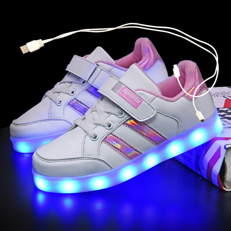 Light Up Usb Rechargeable Shoes For Kids