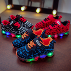 Cute Spiderman Kids LED Sneakers