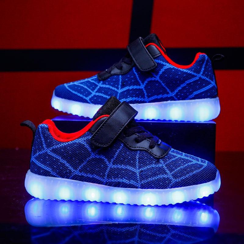 New USB Rechargeable Luminous Kids Sneakers For Boys Girls