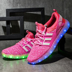 New USB Rechargeable Luminous Kids Sneakers For Boys Girls