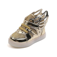 Cute Wings LED Shoes For Babies |  Glowing Sneakers for Baby Girls Boys