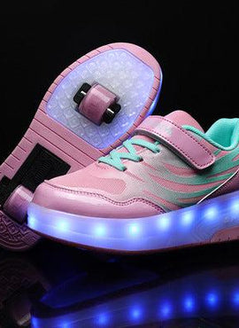 Heelys LED Luminous Rechargeable Lightweight Roller Shoes Two-wheeled Boys And Girls Light Shoes Wheel Shoes