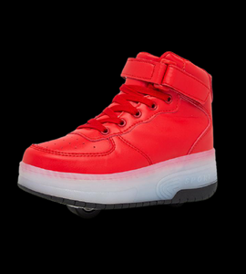 High Top Stylish Led Roller Shoes | Roller High Top Light Up Shoes For Girls
