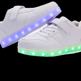 Glowing Night Led Shoes For Kids - White  | Led Light Shoes