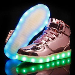 Led Sneakers Shiny Pink 7 Led Light Colors  | Dancing Led Light Shoes  | Kids Led Light Shoes  | Led Light Shoes For Men  | Led Light Shoes For Women