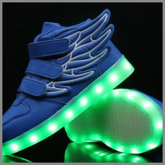 Led Shoes With Flying Straps For Kids - Blue | Kids Led Light Shoes  | Led Light Shoes For Girls & Boys