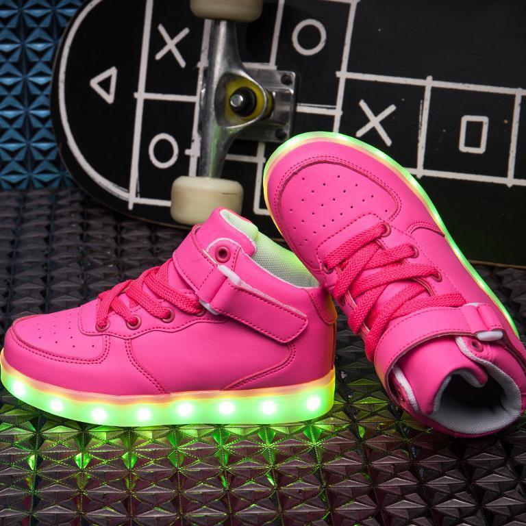 LED Sneakers for Kids Light Up Pink Kids LED Light Shoes only