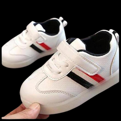 Kimmy White Led Sneakers Shoes For Kids - Black & White  | Led Light Shoes For Girls & Boys