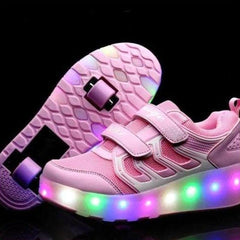 Led Roller Shoes Pink  | Kids Led Light Shoes  | Kids Led Light Roller Heel Wheel Shoes  | Led Light Shoes For Girls & Boys
