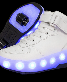 High Top Colorful Led Roller Shoes | Roller High Top Light Up Sneakers With Wheels