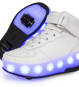 High Top Colorful Led Roller Shoes | Roller High Top Light Up Sneakers With Wheels