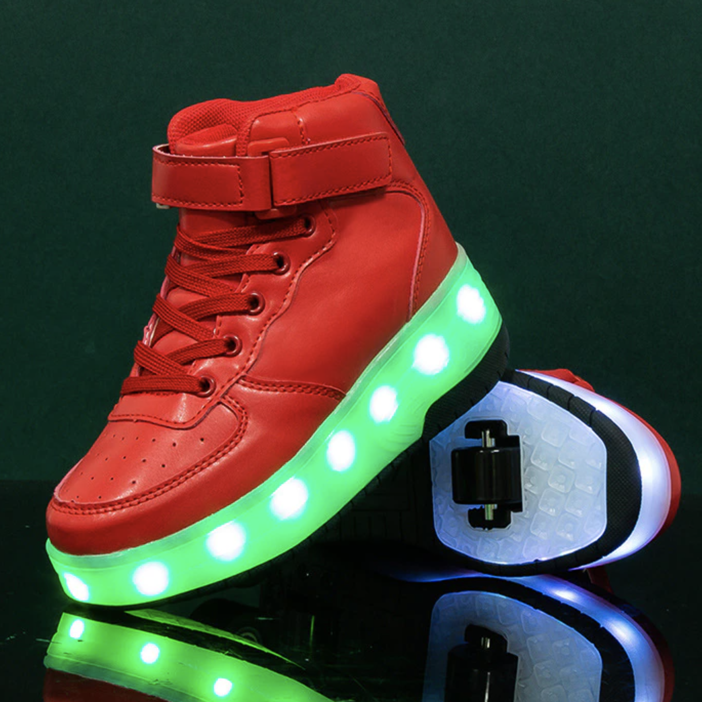 Light up red shoes hotsell