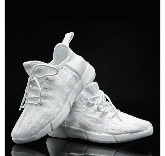 Fiber Optic LED Shoes Design White LED Light Shoes for Men LED