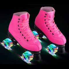 Flash Roller Skates Led Lighting Shoes Pink  | Dancing Led Light Shoes  | Led Light Roller Skates  | Led Light Shoes For Women