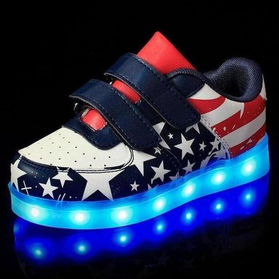Boys Shoes Bacchon Ke Light Wale Shoes LED American Design Kids