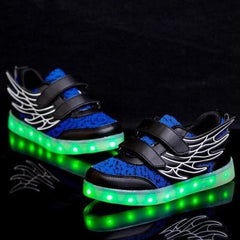 Led Lightup Flying Range Shoes Blue  | Kids Led Light Shoes  | Led Light Shoes For Girls & Boys