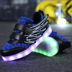 Led Lightup Flying Range Shoes Blue  | Kids Led Light Shoes  | Led Light Shoes For Girls & Boys