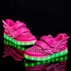 Led Lightup Flying Range Shoes Pink  | Kids Led Light Shoes  | Led Light Shoes For Girls & Boys