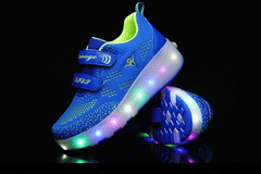Led Roller Shoes Blue  | Kids Led Light Roller Heel Wheel Shoes  | Led Shoes For Girls & Boys