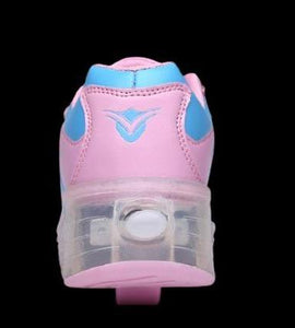 Led Shoes With Roller Wheels And Usb Charging Pink Shoes for Girls | Comfort Light Shoes