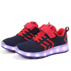 Led Shoes Casual Single Strap Red  | Kids Led Light Shoes  | Led Light Shoes For Girls & Boys