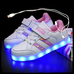 Light Up Usb Rechargeable Shoes For Kids